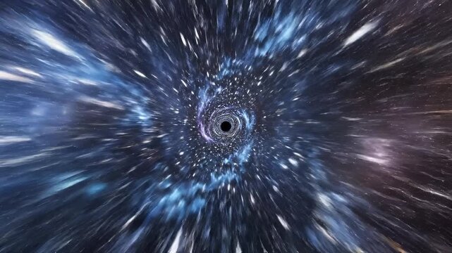Warp Speed Space Travel Through a Black Hole Vortex.