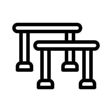 parallel bars line icon