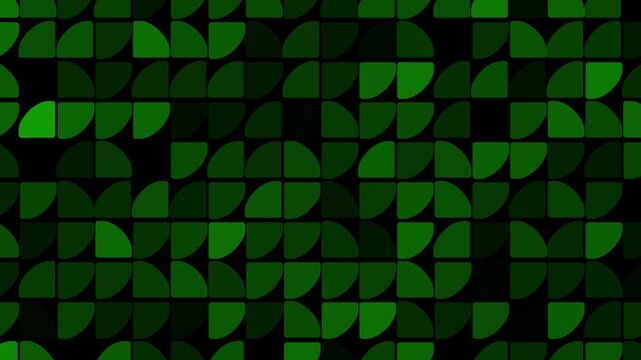 abstract green background with squares motion. geometric pattern motion background