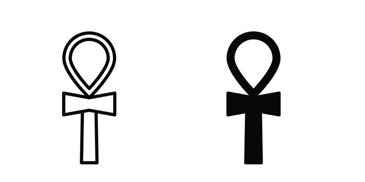 Ankh icon concept pack in line and solid icons