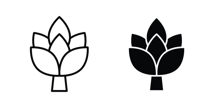 Artichoke icon concept pack in line and solid icons