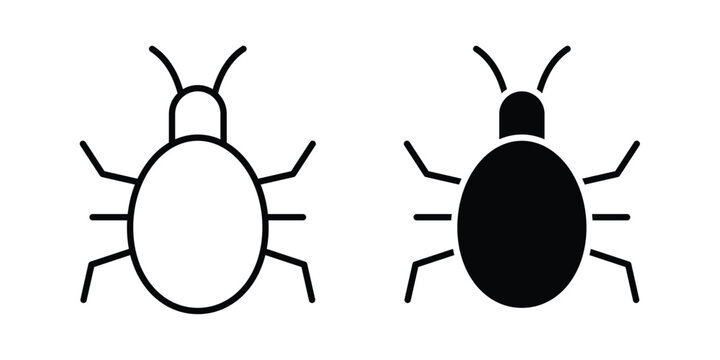 Bedbug icon concept pack in line and solid icons