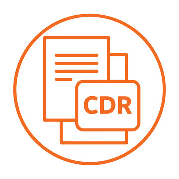 CDR file format icon document symbol