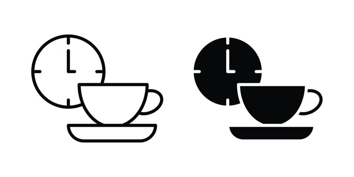 Break icon concept pack in line and solid icons