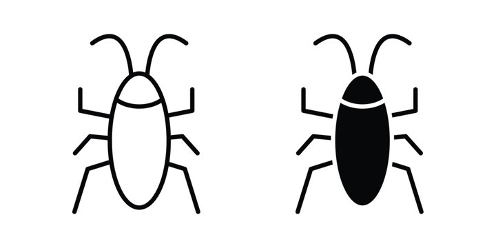 Cockroach icon concept pack in line and solid icons