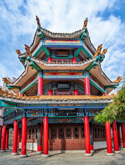 Fototapeta premium Spring scenery at Songtao Garden in Changchun, China