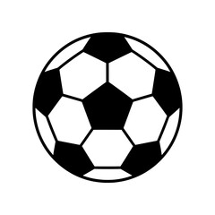 Fototapeta premium Minimal soccer ball icon with clean geometric hexagon and pentagon pattern. Perfect symmetry flat SVG design ideal for sports, football apps, and tournament graphics.