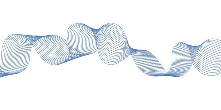 Abstract dynamic blue wave mesh lines background design with futuristic fluid motion effect for creative technology vector illustration artwork
