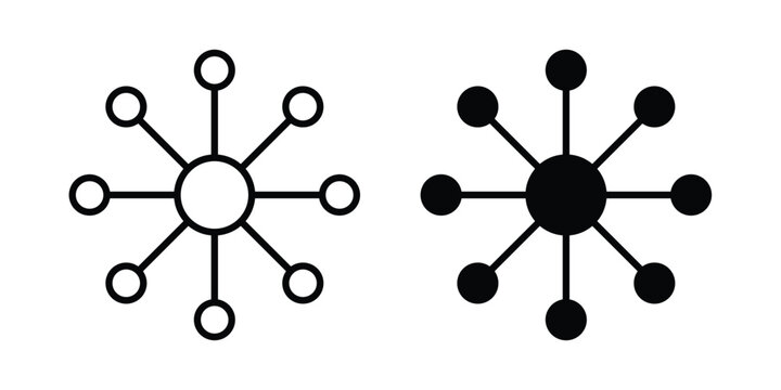 Multichannel icon concept pack in line and solid icons