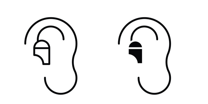 Otitis icon concept pack in line and solid icons
