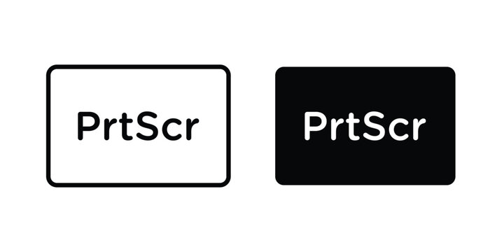 Print screen icon concept pack in line and solid icons