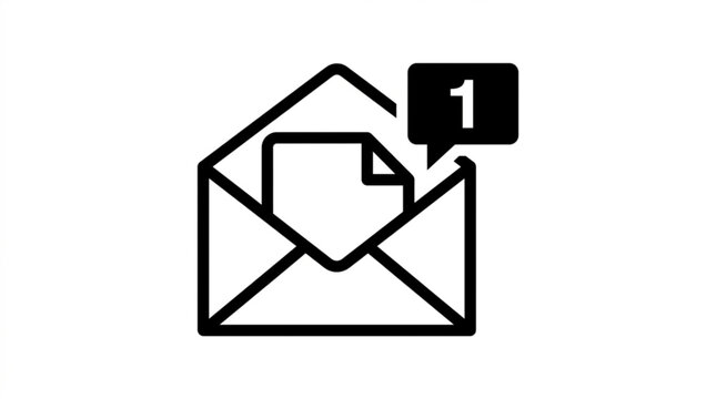 Glossy E Mail Icon Button with Envelope Symbol Vector Design