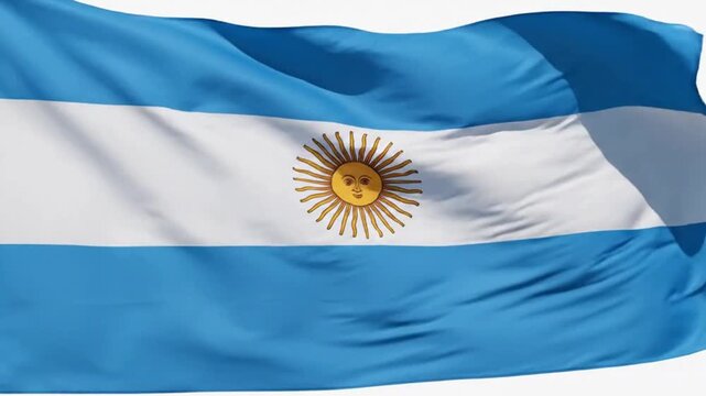 Waving flag of argentina
