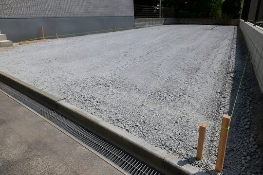 Sloped Crusher Run Base Designed for Drainage
