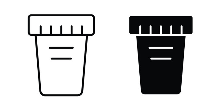 Urine test icon concept pack in line and solid icons