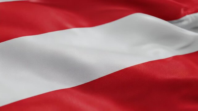 austrian flag waving in wind. flag of austria