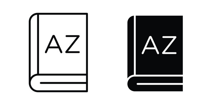 Dictionaries icon For Web And UI, Simple Icons