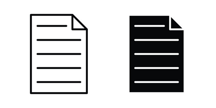 Document icon For Web And UI, Simple Icons