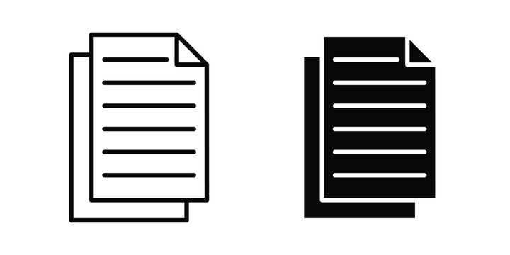 Documents icon For Web And UI, Simple Icons