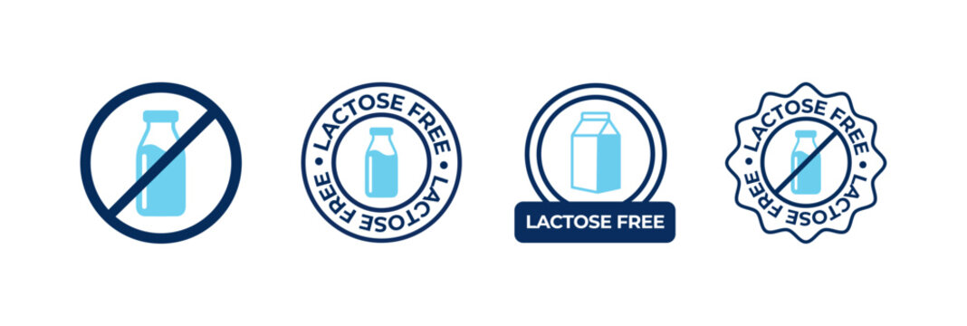  Lactose free vector icon set. Vector illustration of healthy food and dietary restrictions.vector illustration and transparent png .