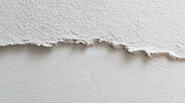 presupposition. A section of a freshly repaired white wall, smooth spackle patch contrasting with older wall texture, soft diffused light. real-estate listings.