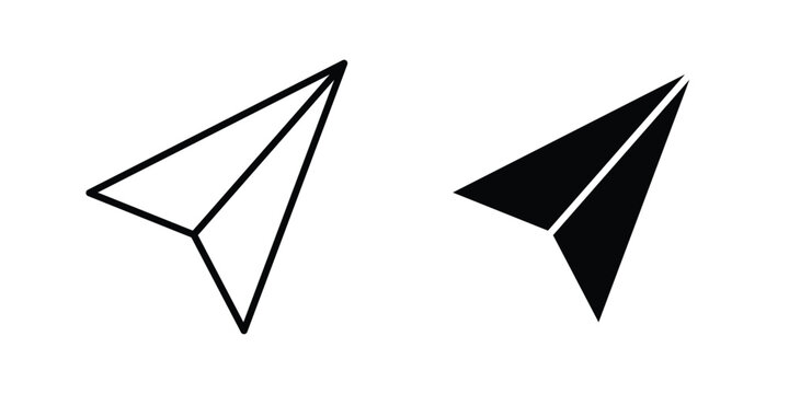 Paper plane icon For Web And UI, Simple Icons