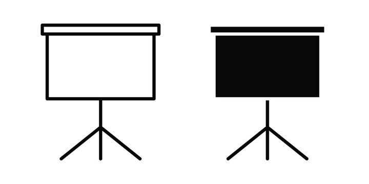 Presentation board icon For Web And UI, Simple Icons