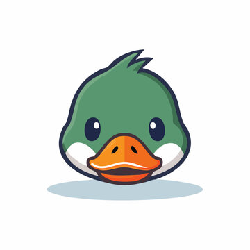 Cute cartoon duck face illustration