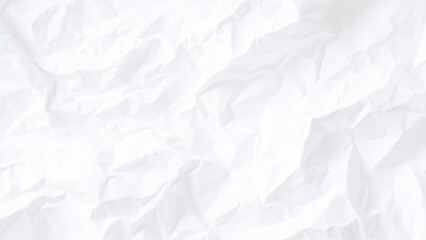 Fototapeta premium Crumpled white paper texture background with creases and folds