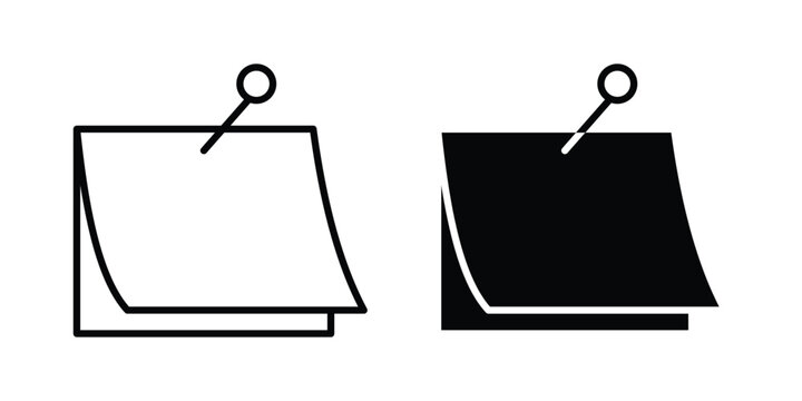 Sticky notes icon For Web And UI, Simple Icons