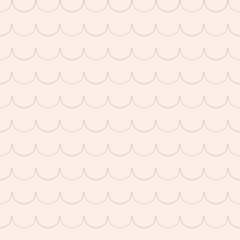 Minimal terracotta scallop seamless pattern, abstract geometric background © panyarit