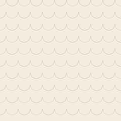 Minimal olive green scallop seamless pattern, abstract geometric background © panyarit