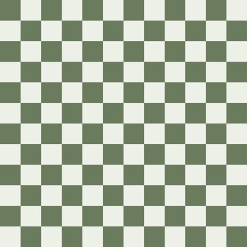 Minimal sage green checkerboard seamless pattern, abstract geometric background
