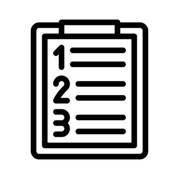 numbered list line icon