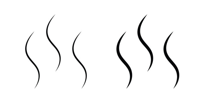 Smoke steam icon symbol for web and ui. Vector icon