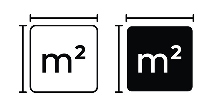 Square Meter icon symbol for web and ui. Vector icon