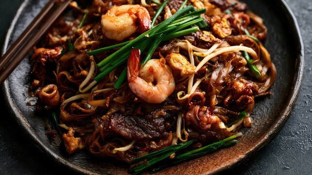 Authentic Char Kway Teow Basah, Malaysian Street Food, Malaysian Ramadan Food 
