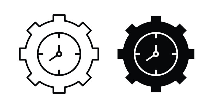 Time management icon symbol for web and ui. Vector icon