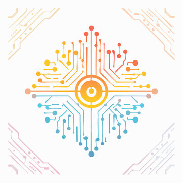 Abstract Digital Circuit Board Design