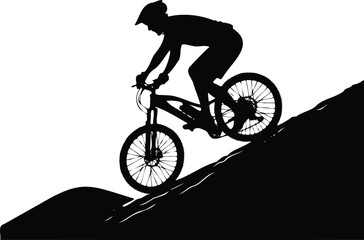 Obraz premium Cycling — Mountain Bike Downhill