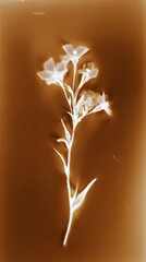 Obraz premium Ethereal floral negative art