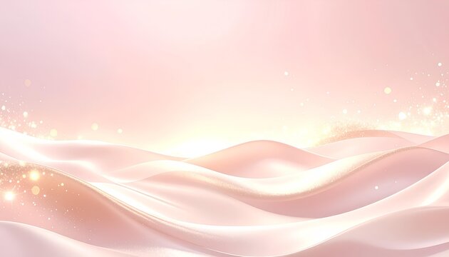 エレガントなローズゴールドの抽象的な水平線 / Elegant rose gold abstract horizon (Generative AI)
