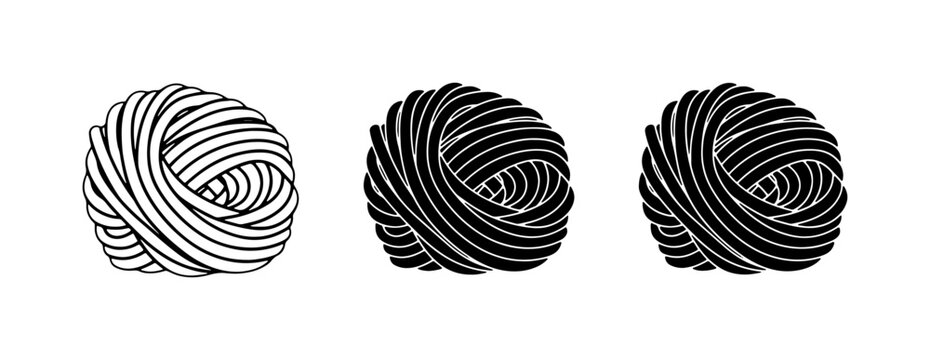 Noodle Balls Vector Icons, Pasta Shapes, Food Ingredients