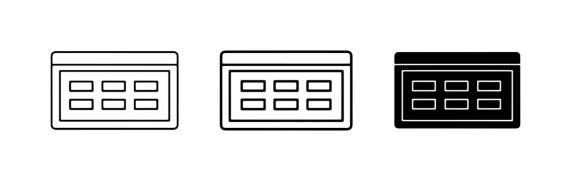 Calendar Icons, Date Planner Symbols, Event Schedule Graphics
