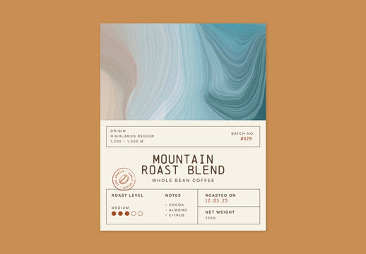 Product Label Template, Retro Vintage Product Packaging Sticker Tag For Food, Drink, Cosmetics