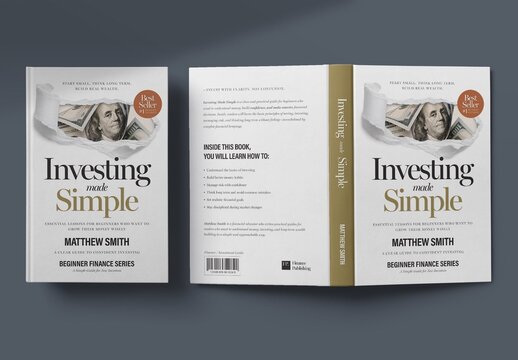 Book Cover Template For Paperback Dust Jacket, Novel, Ebook, Memoir, Workbook Design
