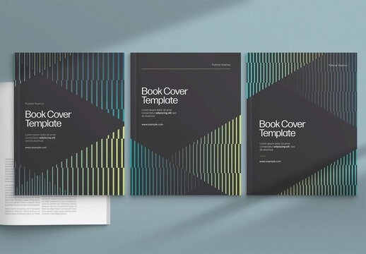 Corporate Book Cover Template For Business Publication, Report Cover, Ebook Jacket Design & Company Brochure Front Page Layout