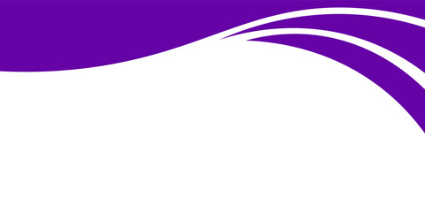 Obraz premium Abstract purple wavy stripes background. Curved violet flow lines on white wallpaper. Vector geometric design template for banner, poster, presentation, brochure, flyer.