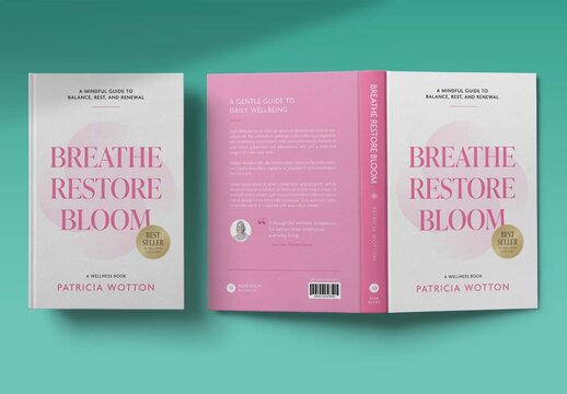 Book Cover Template with Minimalist Simple Typography Style
