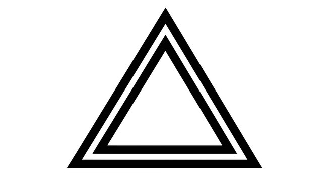 Black triangle shape with outline.